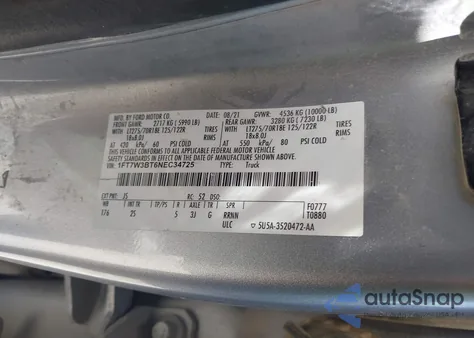 2022 Ford F-350 Xlt из США, поврежденный, VIN 1FT7W3BT6NEC34725